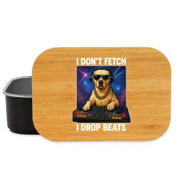 Labrador DJ: I Don't Fetch, I Drop Beats! - Lunch Box - black - Front