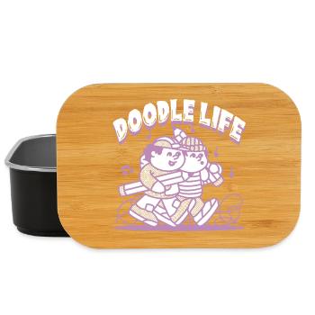 Dessin de la vie de la vie de gribouillis - Boîte à goûter - noir - Devant
