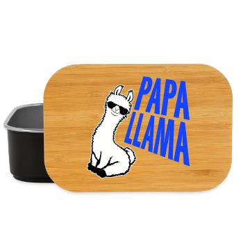 Papa Lama Cool Sonnenbrille Sitzend Lustig Tier - Lunch Box - Schwarz - Vorne