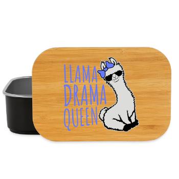 Lama Drama Queen Lunettes de soleil cool assises drôle - Boîte à goûter - noir - Devant