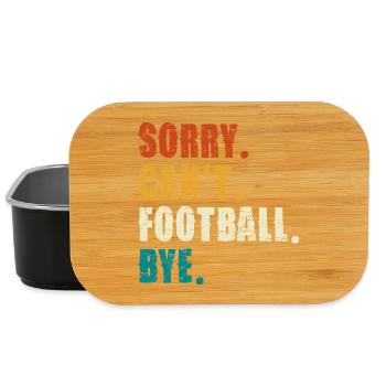 Désolé, je ne peux pas faire de revoir football - Boîte à goûter - noir - Devant