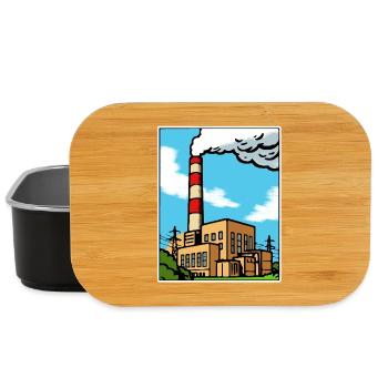 Industrial Cartoon Skyline - Lunch Box - black - Front