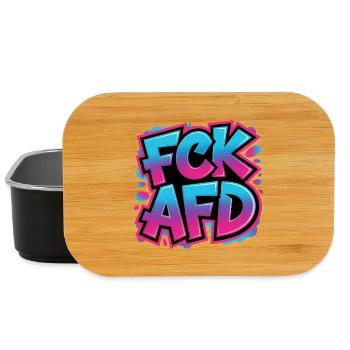 FCK AFD - Antifa Tee - Lunch Box - Schwarz - Vorne