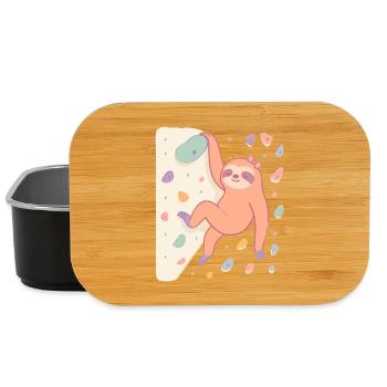 Boulder sloth for women and climbing fans - Lunch Box - black - Front