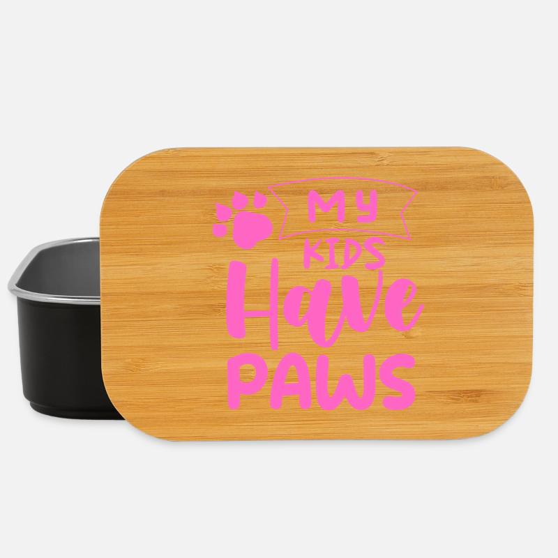my_kids_have_paws - Lunch Box - Schwarz