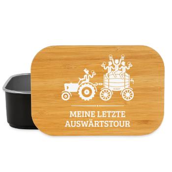 My last away tour, tractor beer barrel JGA W - Lunch Box - black - Front