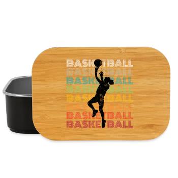Basketball Mädchen - Lunch Box - Schwarz - Vorne