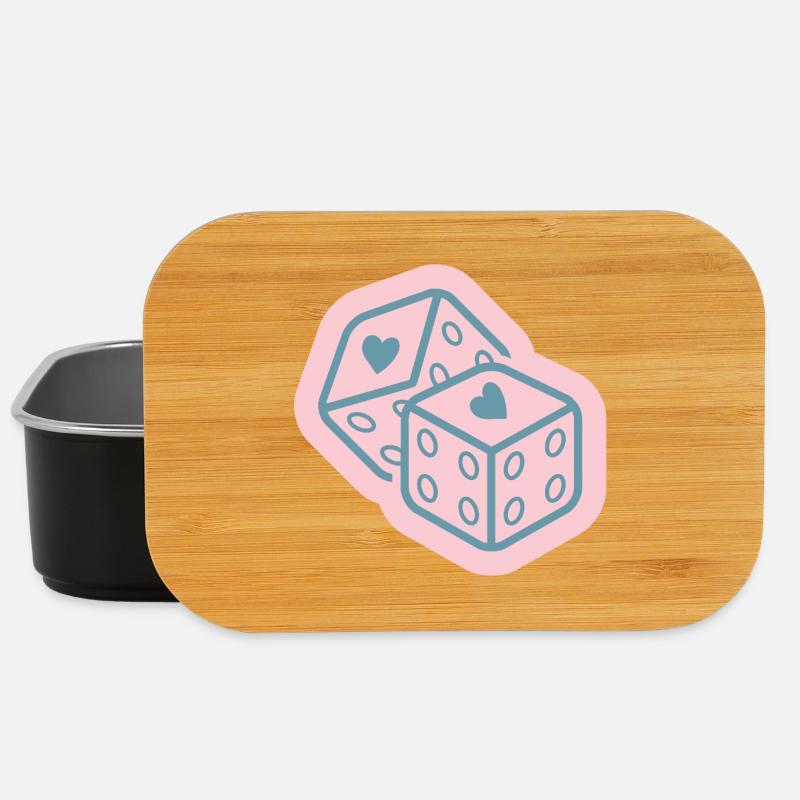 Heart-Dice-Design - Lunch Box - Schwarz