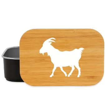 Ziege weiß - Lunch Box - Schwarz - Vorne