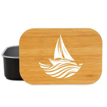 Nautische Segel Ästhetik für Ocean Wellen Fans - Lunch Box - Schwarz - Vorne