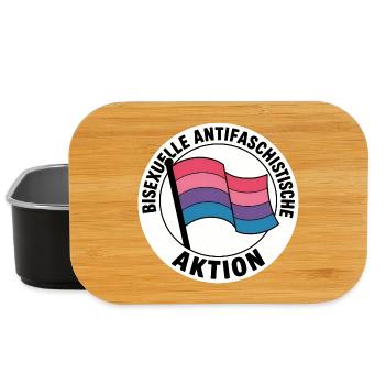 Bisexual Action - Antifa Pride Badge - Lunch Box - black - Front