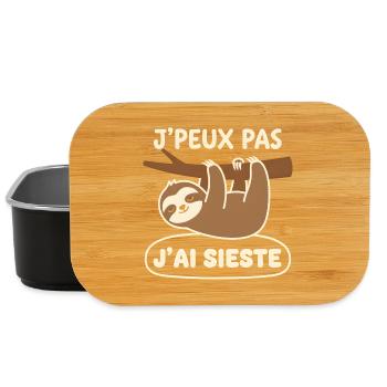 Faultiers Nickerchen - Lunch Box - Schwarz - Vorne