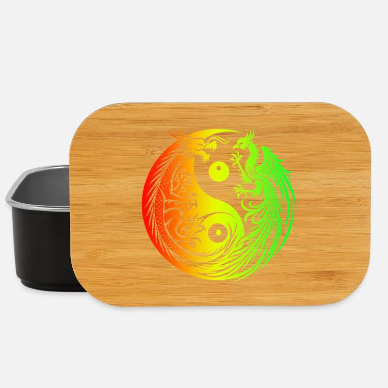 Yin Yang Drache und Phönix - Lunch Box - Schwarz