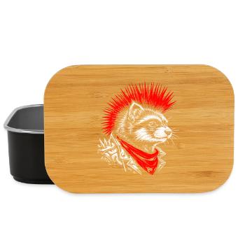 Punk Ferret – rebellischer Stil mit einer Kralle - Lunch Box - Schwarz - Vorne