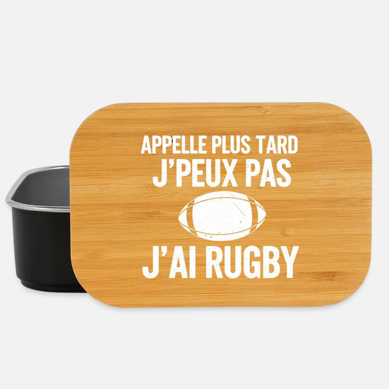 Appelle Plus Tard Rugby - Boîte à goûter - noir