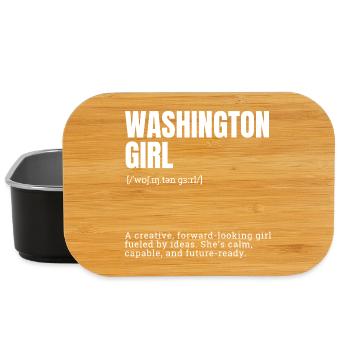 Portrait de la fille Washington Typographe - Boîte à goûter - noir - Devant
