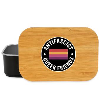 Antifascist Queer Friends - Antifa Merch - Lunch Box - black - Front