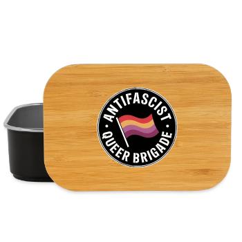 Antifascist Queer Brigade - Antifa Pride Merch - Lunch Box - black - Front
