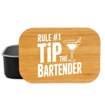 Règle #1 : Donner un pourboire au barman - Boîte à goûter - noir - Devant