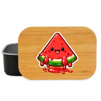 Wassermelonen Lächeln Sticker - Lunch Box - Schwarz - Vorne