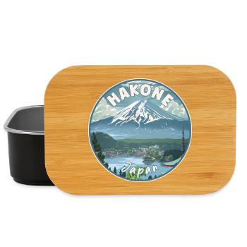 Découvrez Hakone au Japon Art de voyage paysager - Boîte à goûter - noir - Devant