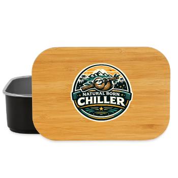 Natürlich Chilliger Faultier Badge - Lunch Box - Schwarz - Vorne