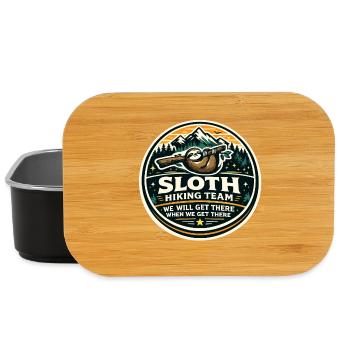 Sloth Hiking Team We're Coming - Lunch Box - black - Front