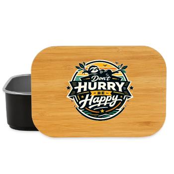 Dont Hurry Be Happy Sloth - Lunch Box - black - Front