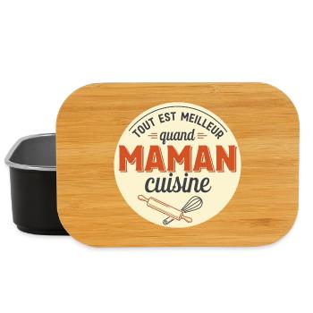 Gift for Mom Mom Kitchen - Lunch Box - black - Front