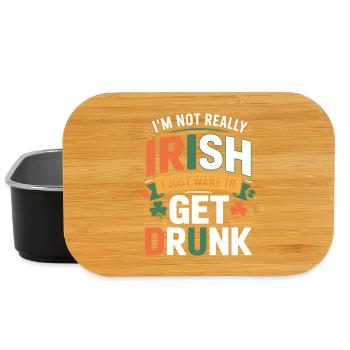 Not Really Irish I Just Want to Get Drunk - Lunch Box - black - Front