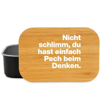 DU HAST HALT PECH BEIM DENKEN.. SARKASMUS GESCHENK - Lunch Box - Schwarz - Vorne