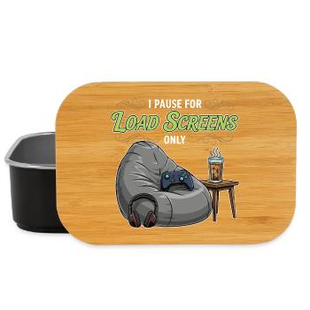 Gaming Humor Quote Pause Load Screens - Lunch Box - black - Front