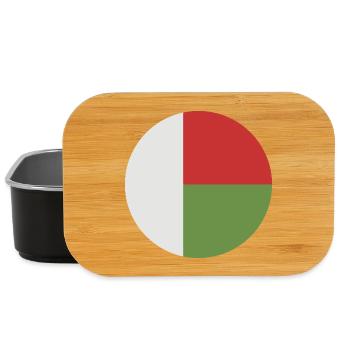 Round Madagascar flag - Lunch Box - black - Front