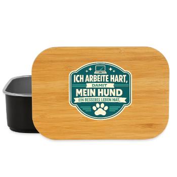 Ich arbeite hart, damit mein Hund besser lebt - Lunch Box - Schwarz - Vorne