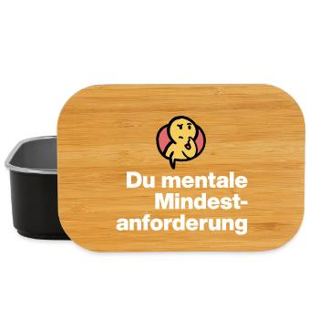 YOU MENTAL MINIMUM DEMAND. SARCASM GIFT - Lunch Box - black - Front