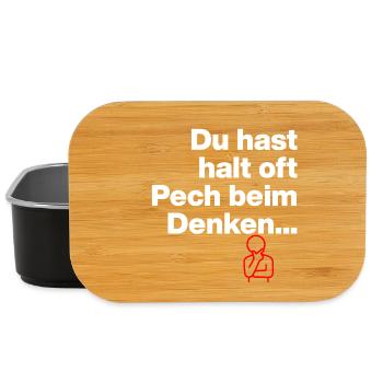 DU HAST HALT PECH BEIM DENKEN.. SARKASMUS GESCHENK - Lunch Box - Schwarz - Vorne