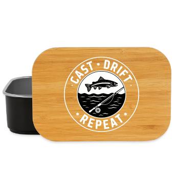 Cast Drift Repeat Fly Fishing Fishing - Lunch Box - black - Front