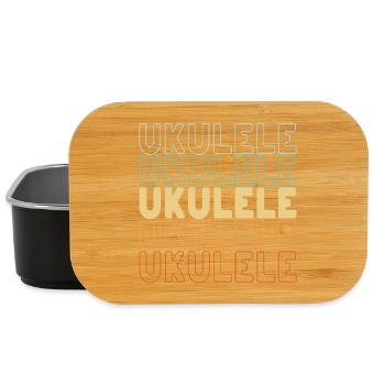 Ukulele typography - Lunch Box - black - Front
