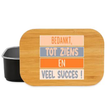 Danke – Viel Glück - Lunch Box - Schwarz - Vorne