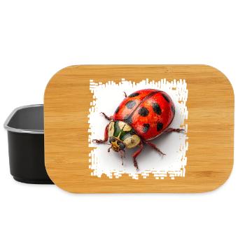 Red Ladybug Pattern Shirt - Lunch Box - black - Front