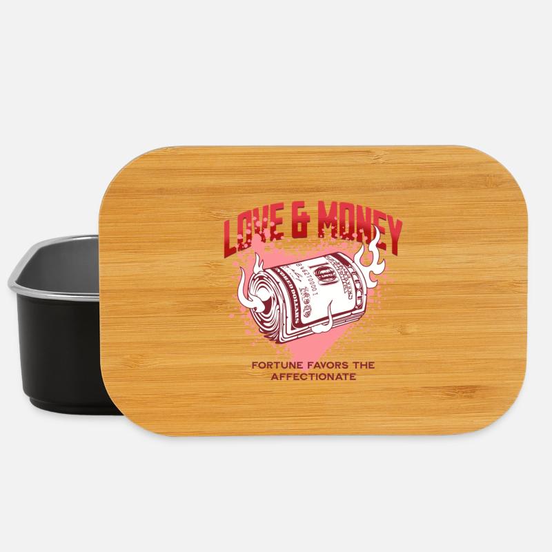 Love and Money on Fire - Lunch Box - black