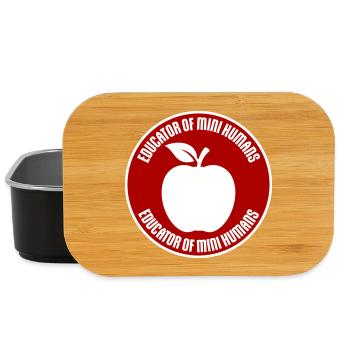 Educator Of Little Humans Teacher Funny Kids - Lunch Box - black - Front