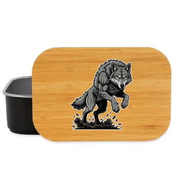 Werwolf Mighty Racing Maskottchen Wolf - Lunch Box - Schwarz - Vorne