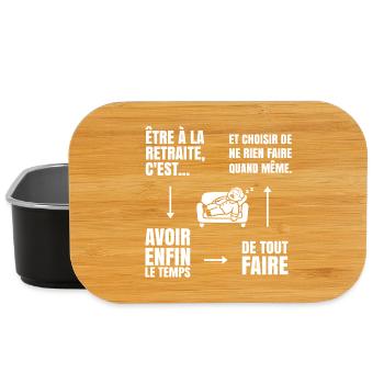The Art of Doing Nothing (white text) - Lunch Box - black - Front