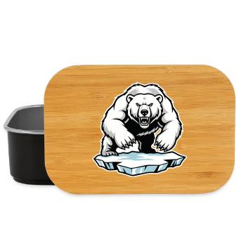 Ours Polaire Arctique Banquise Mascotte Bear - Boîte à goûter - noir - Devant
