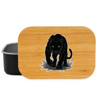 Panthère Noire Jungle Mascotte Félin Sauvage - Boîte à goûter - noir - Devant