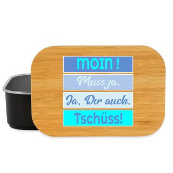 Chat Moin Bye - Lunch Box - black - Front