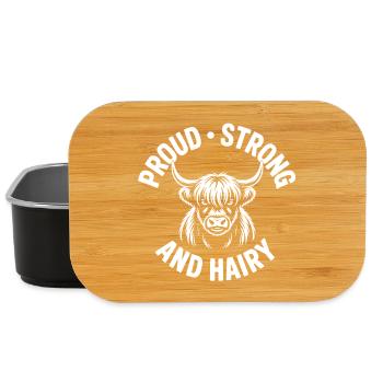 Highland Cow / Highland Beef – I Love Highlands - Lunch Box - black - Front