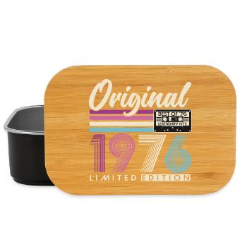1976 Vintage Vintage Retro Birthday Gift - Lunch Box - black - Front