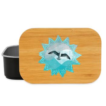 Sea Call Sailing Bird Mandala - Lunch Box - black - Front